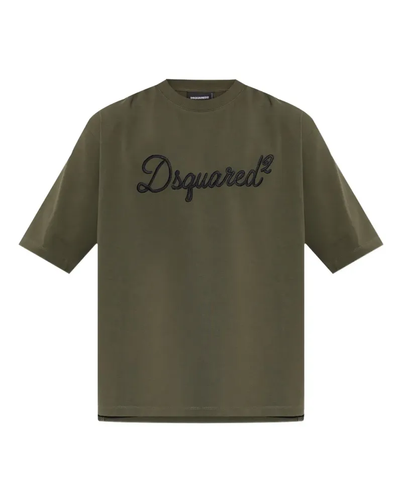 Dsquared2 embroidered crew-neck T-shirt - Grün Grün