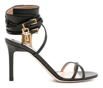 Sandalen aus Leder 82mm - Schwarz