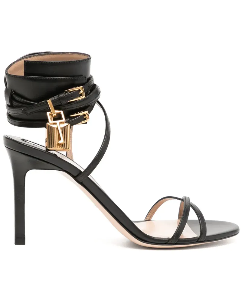 Tom Ford Sandalen aus Leder 82mm - Schwarz Schwarz
