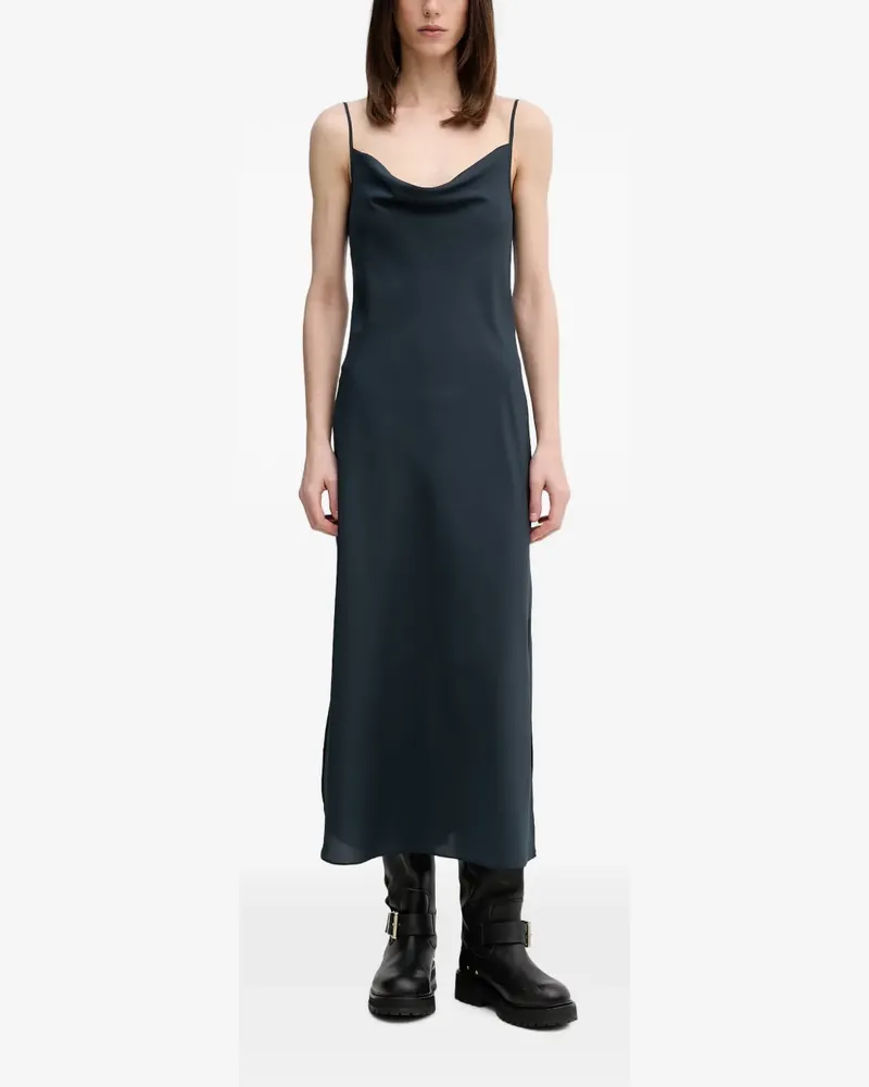 AllSaints Hadley cowl-neck side-slit maxi dress - Blau Blau