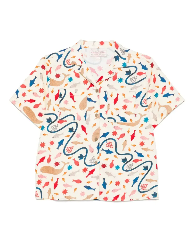 Filson Hemd mit Wal-Print - Nude Nude