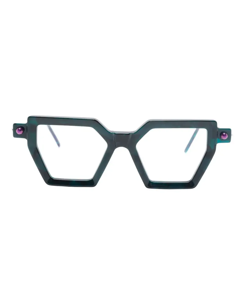 KUBORAUM P26 Brille mit geometrischem Gestell - Grün Grün
