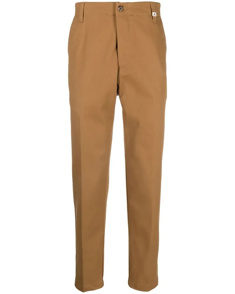 MYTHS Gerade Hose mit Logo-Patch - Nude Nude