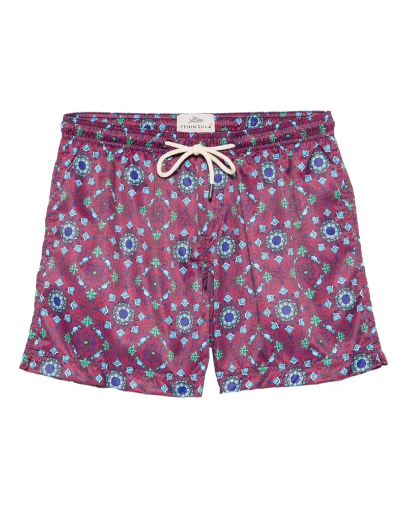 PENINSULA Rapallo patterned drawstring swim shorts - Violett Violett