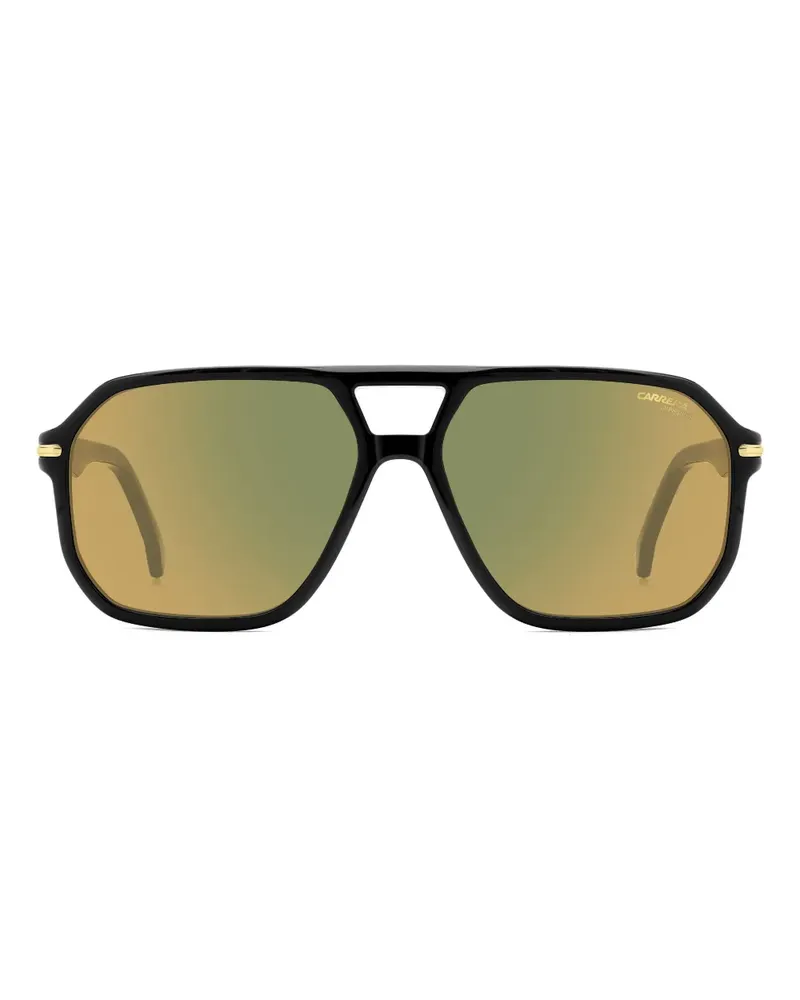 Carrera Sonnenbrille mit eckigem Gestell - Schwarz Schwarz