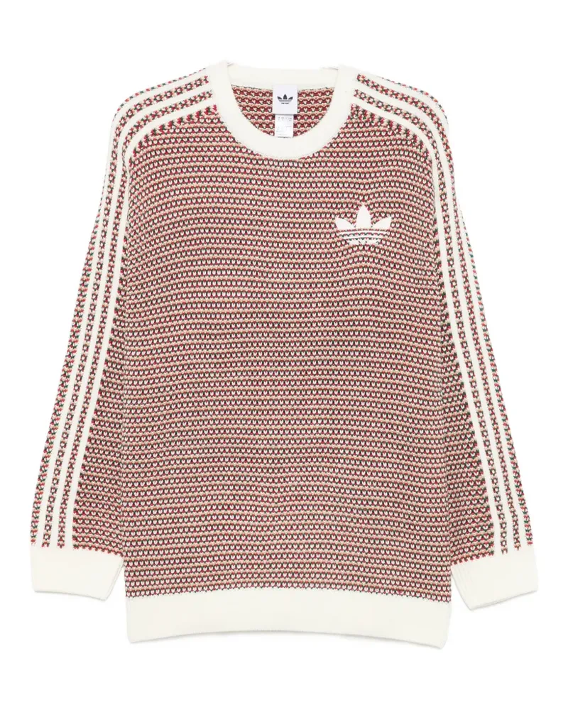 adidas Trefoil logo-embroidered sweater - Rot Rot
