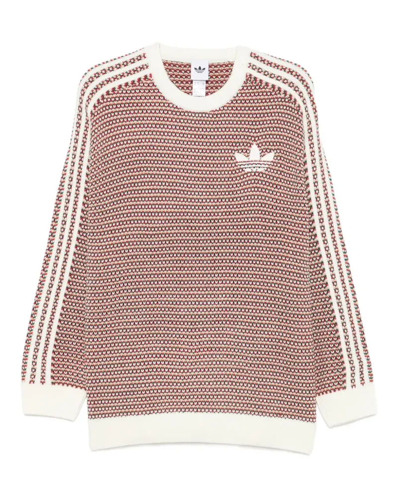 adidas Trefoil Pullover mit Logo-Stickerei - Rot Rot