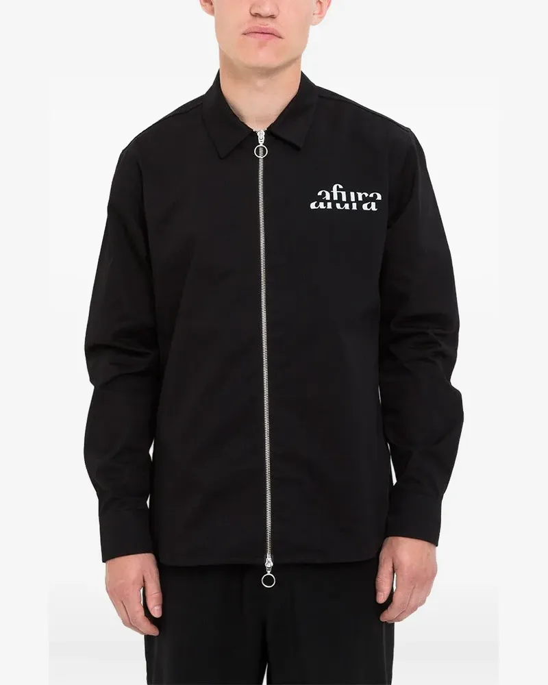 Soulland Jacke mit "Afura"-Print - Schwarz Schwarz