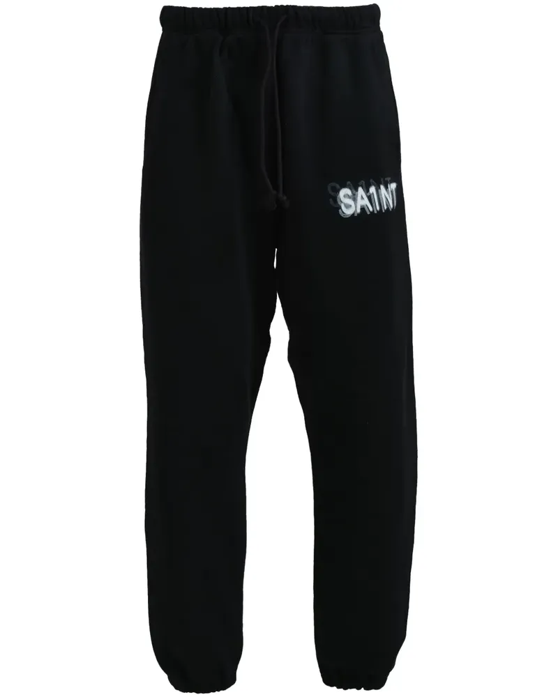 SAINT MXXXXXX Jogginghose mit Logo-Print - Schwarz Schwarz