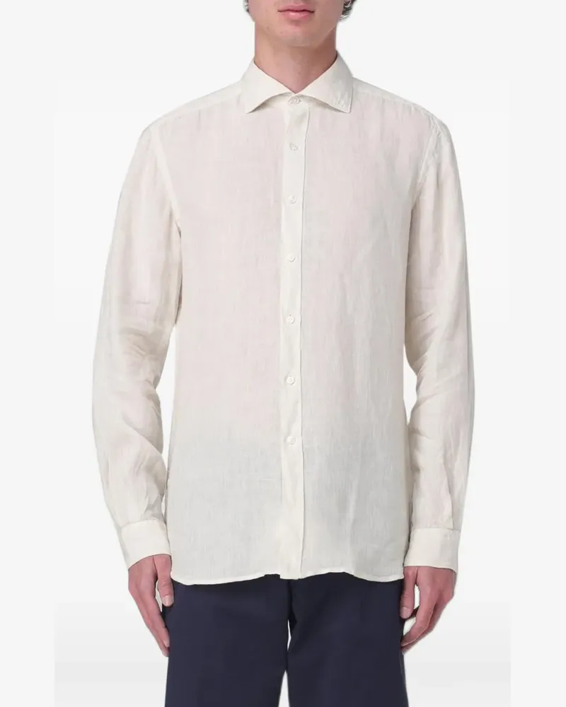 Fay linen shirt - Nude Nude
