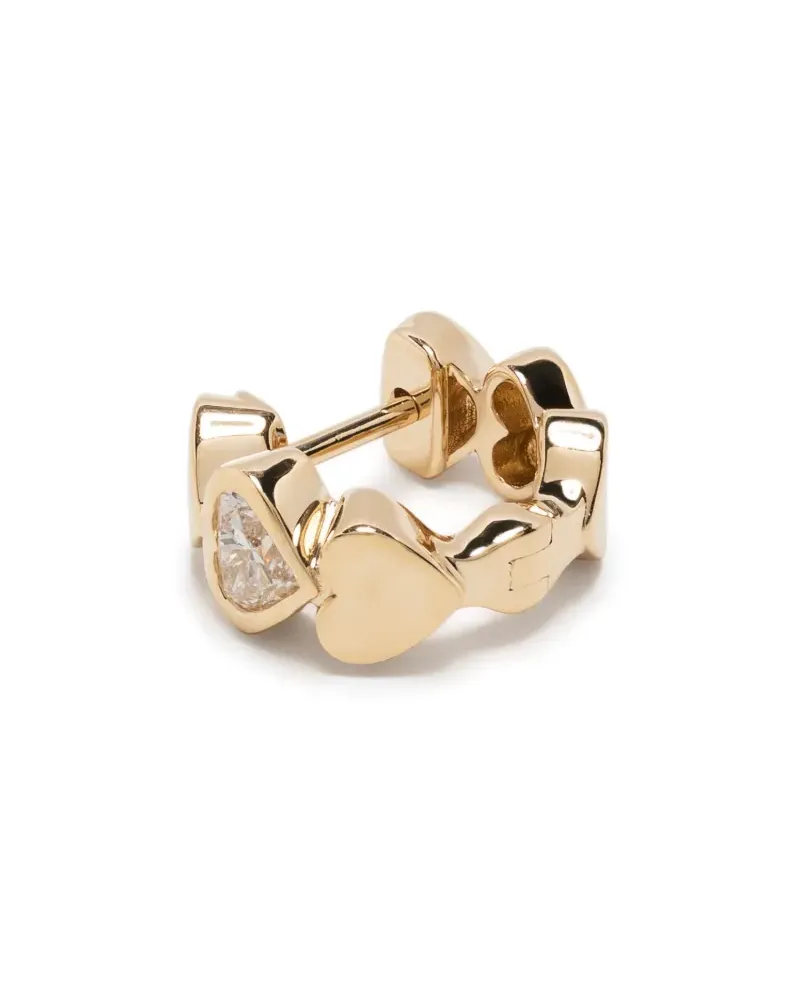 Sydney Evan 14kt Gelbgoldcreolen mit Diamanten Gold
