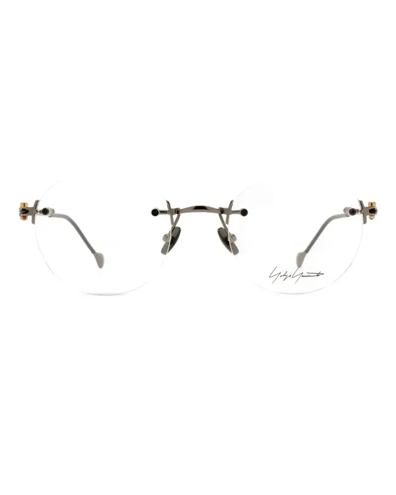 Yohji Yamamoto rimless square-frame glasses - Grau Grau