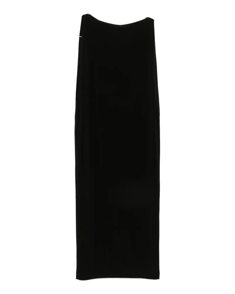 Issey Miyake sleeveless boat-neck midi dress - Schwarz Schwarz