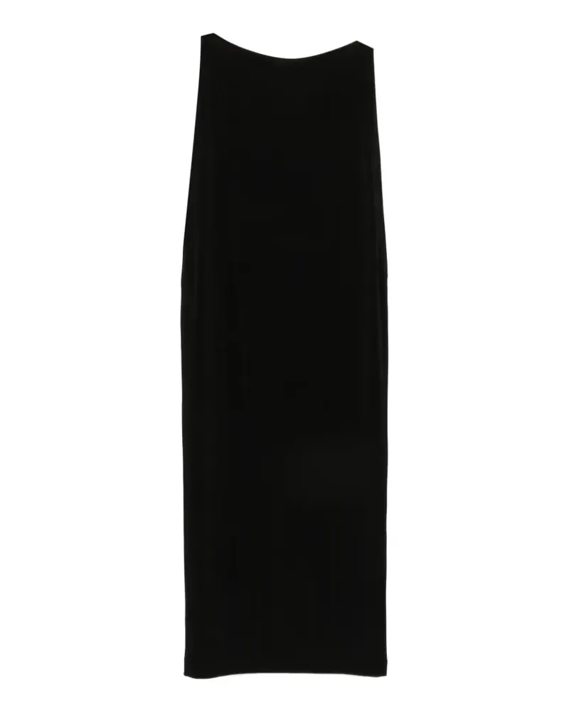 Issey Miyake sleeveless boat-neck midi dress - Schwarz Schwarz