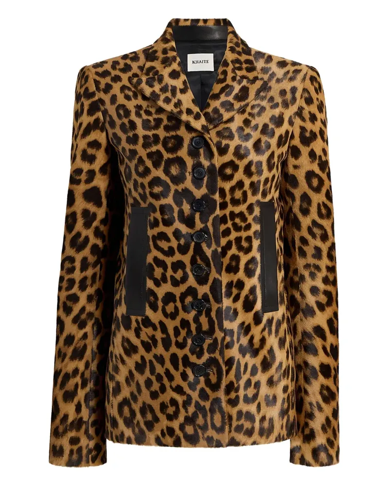 KHAITE Jacke mit Leoparden-Knöpfen - Braun Braun