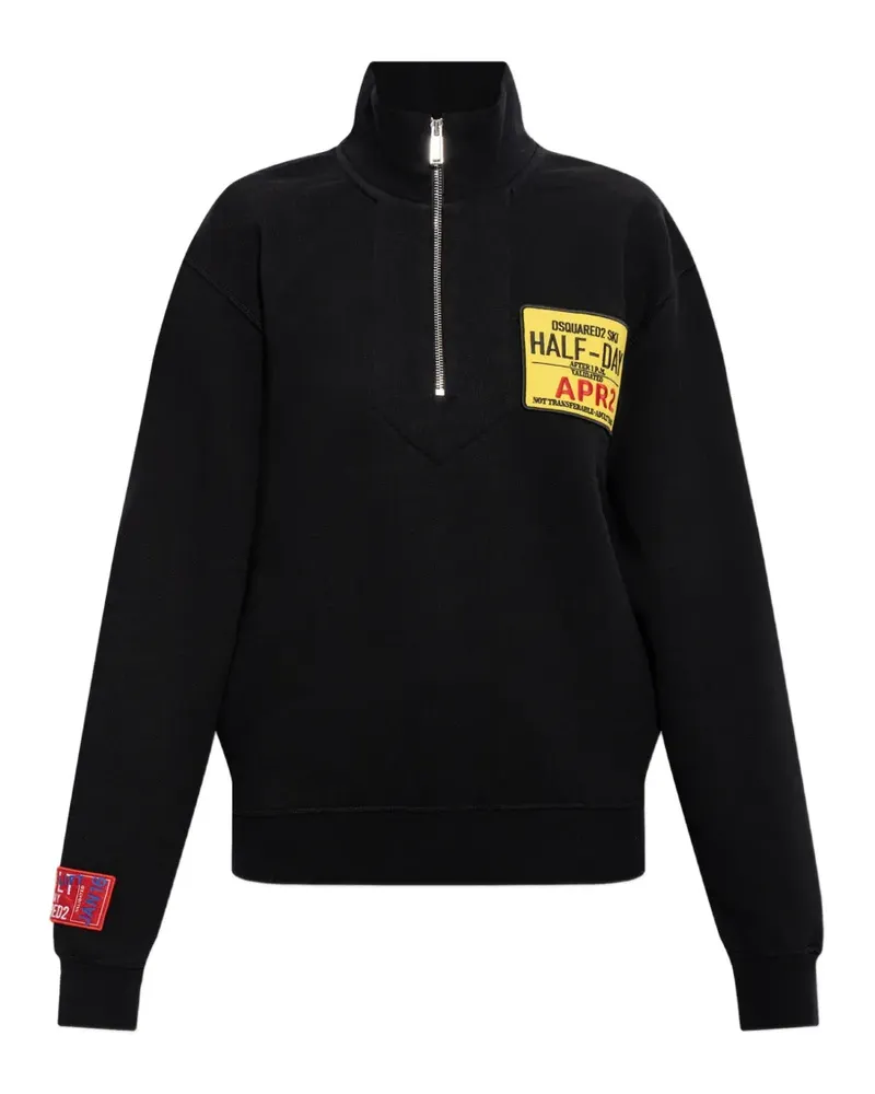 Dsquared2 Sweatshirt mit Patch-Detail - Schwarz Schwarz