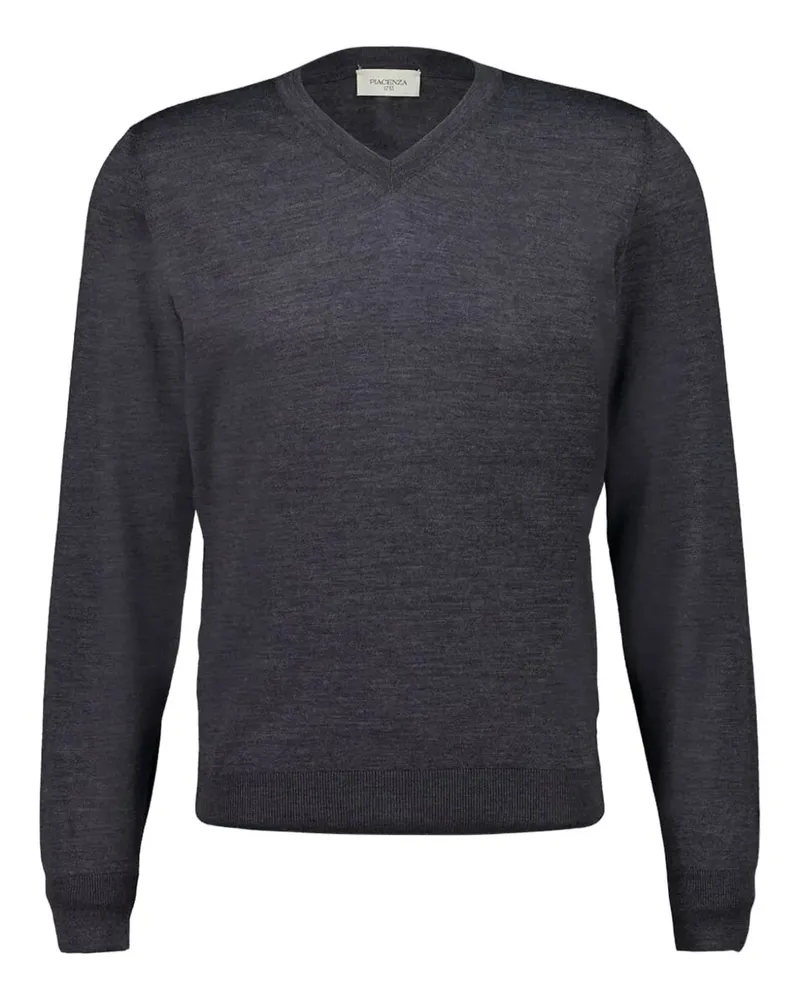 Piacenza Cashmere Pullover mit V-Ausschnitt - Grau Grau