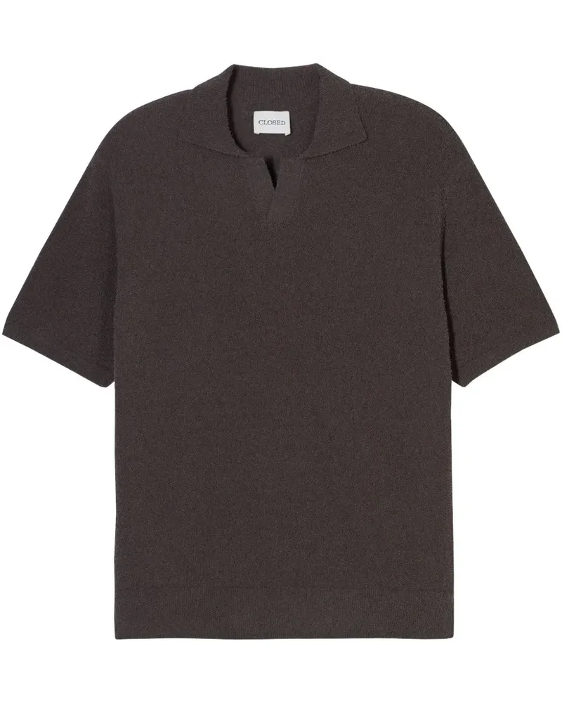 Closed Poloshirt aus Bouclé-Strick - Braun Braun