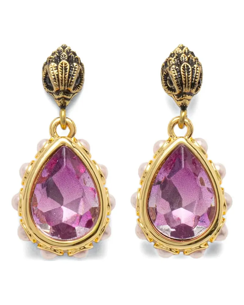 Kurt Geiger eagle-head crystal-embellished earrings - Gold Gold