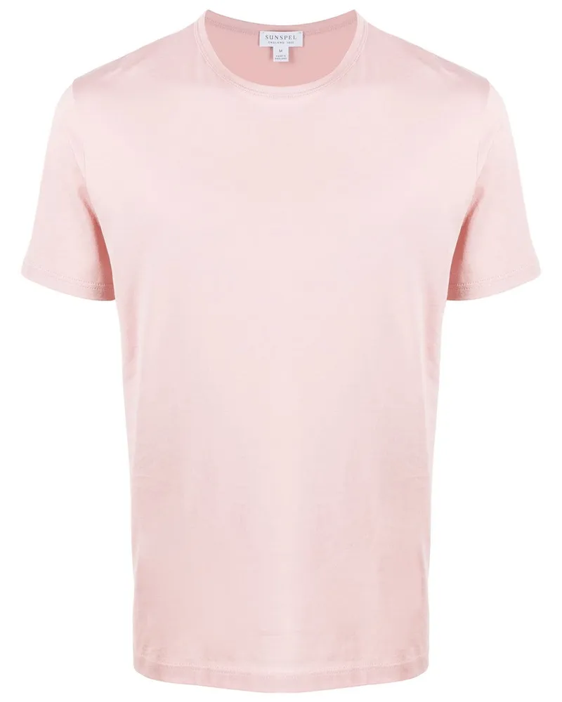 Sunspel T-Shirt mit Rundhalsausschnitt Rosa