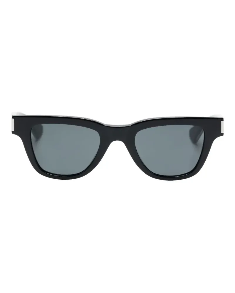 Saint Laurent Sonnenbrille mit eckigem Gestell - Schwarz Schwarz