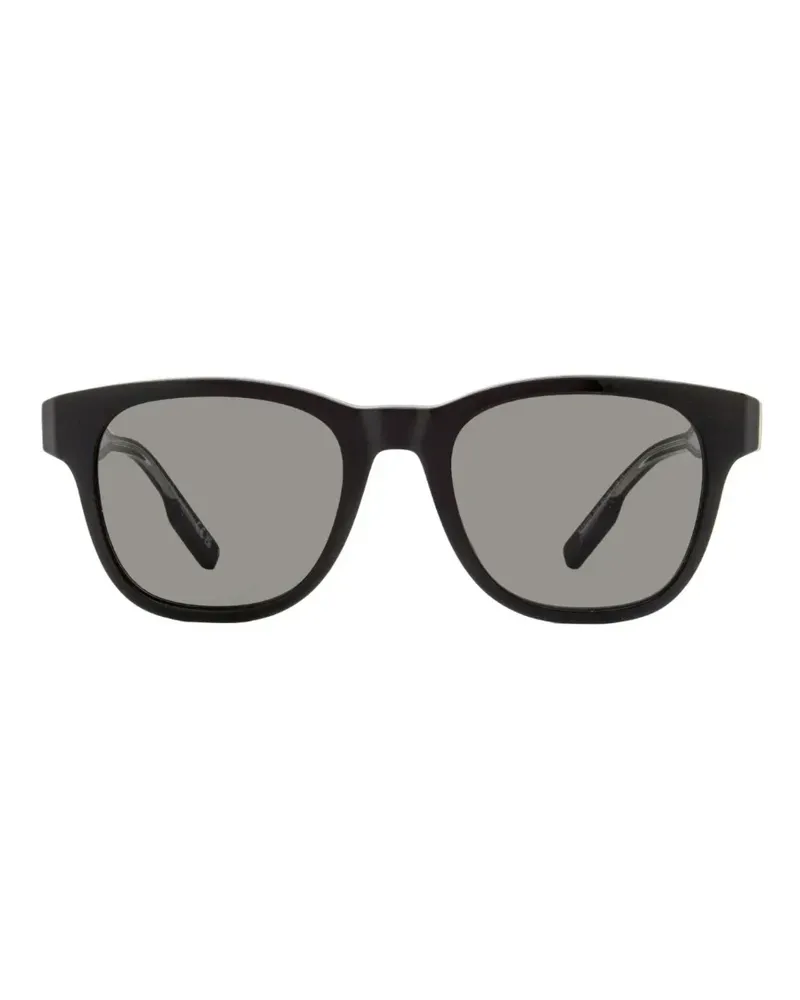 Ermenegildo Zegna Sonnenbrille mit Logo-Gravur - Schwarz Schwarz