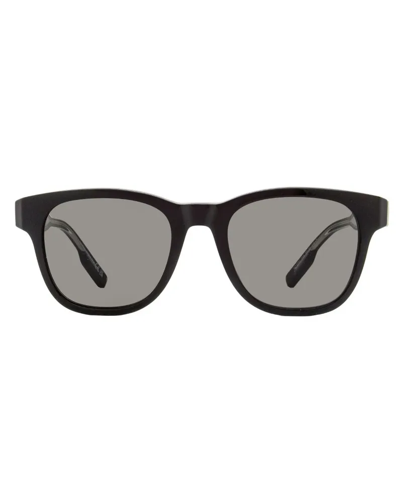Ermenegildo Zegna Sonnenbrille mit Logo-Gravur Schwarz