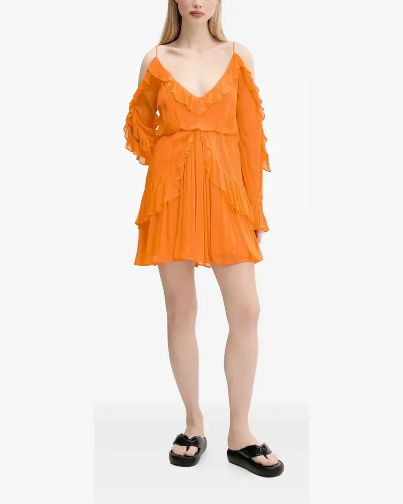 Desigual Gerüschtes Midikleid - Orange Orange