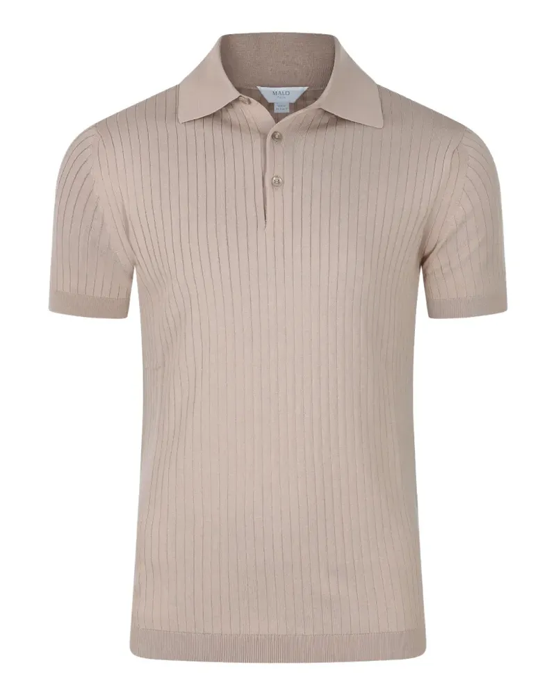 Malo Makò ribbed-knit polo shirt - Braun Braun