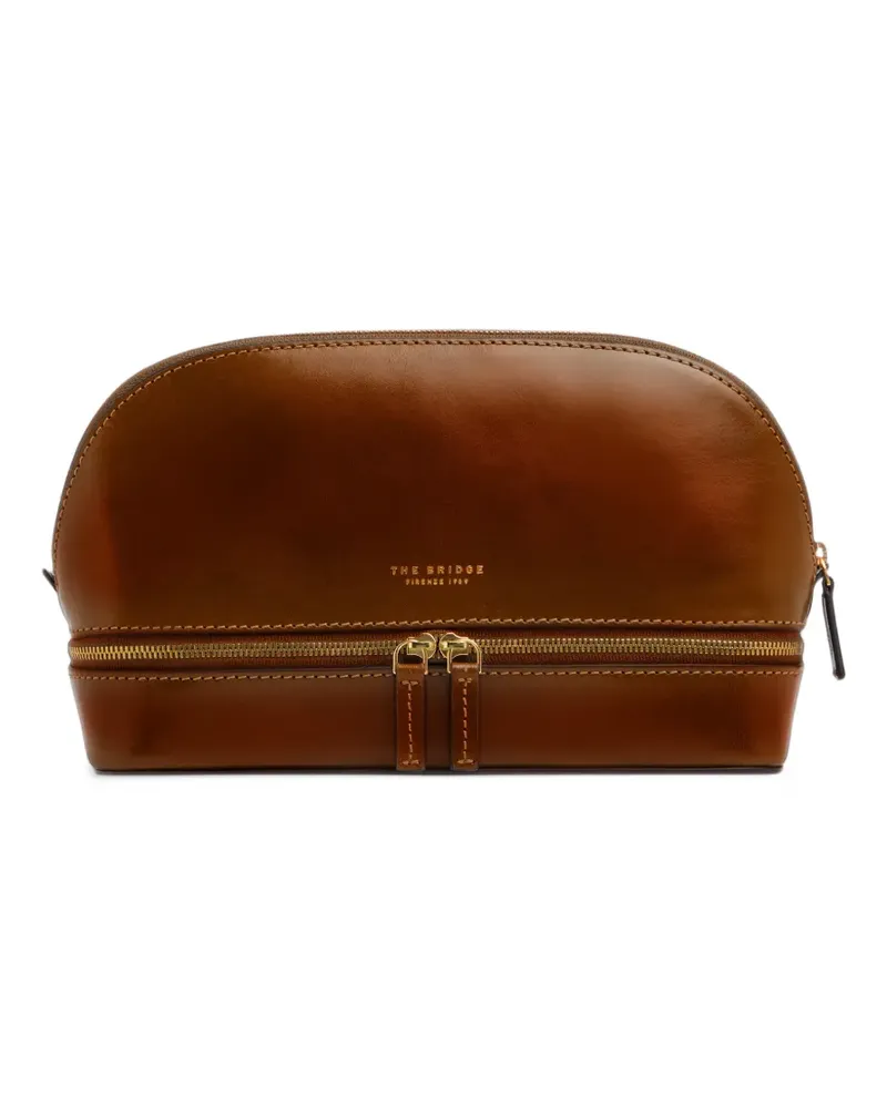 The Bridge Kosmetiktasche aus Leder - Braun Braun