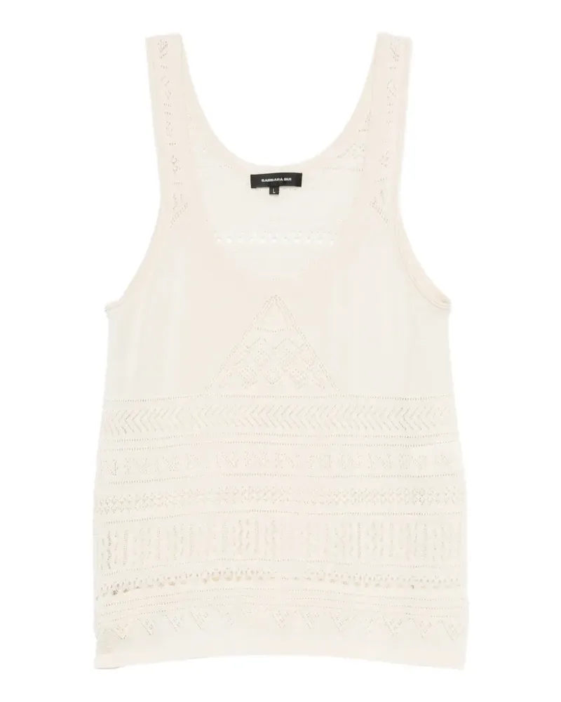 Barbara Bui Tanktop mit Lochmuster - Nude Nude