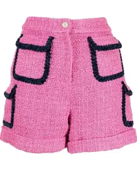 Edward Achour Tweed-Shorts mit Taschen Rosa