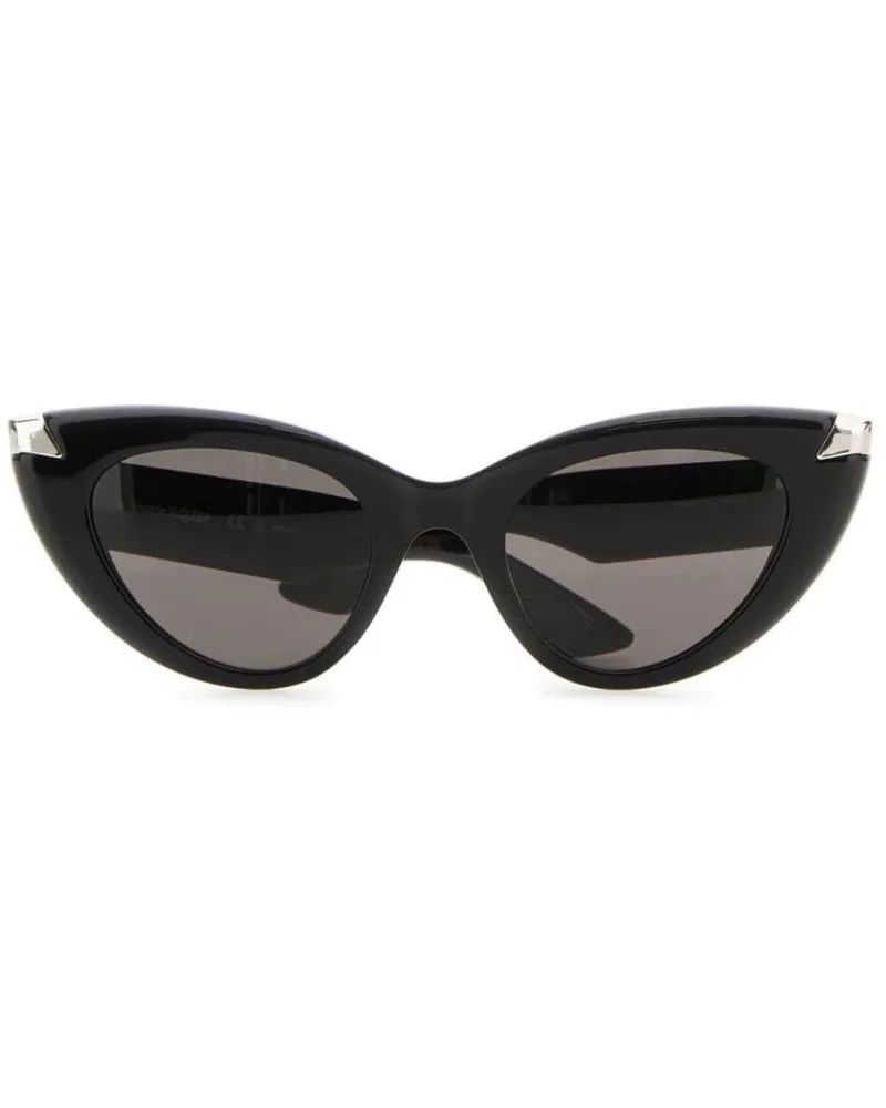 Alexander McQueen Punk Sonnenbrille mit Cat-Eye-Gestell - Schwarz Schwarz