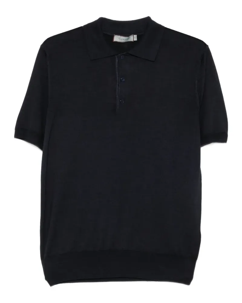 Canali navy polo shirt - Blau Blau