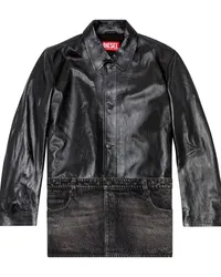 Diesel L-Bretch Lederjacke Schwarz