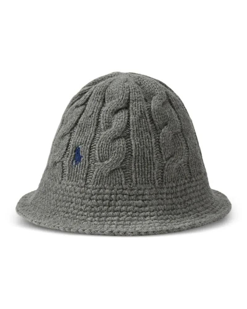 Ralph Lauren Fischerhut mit Zopfmuster - Grau Grau