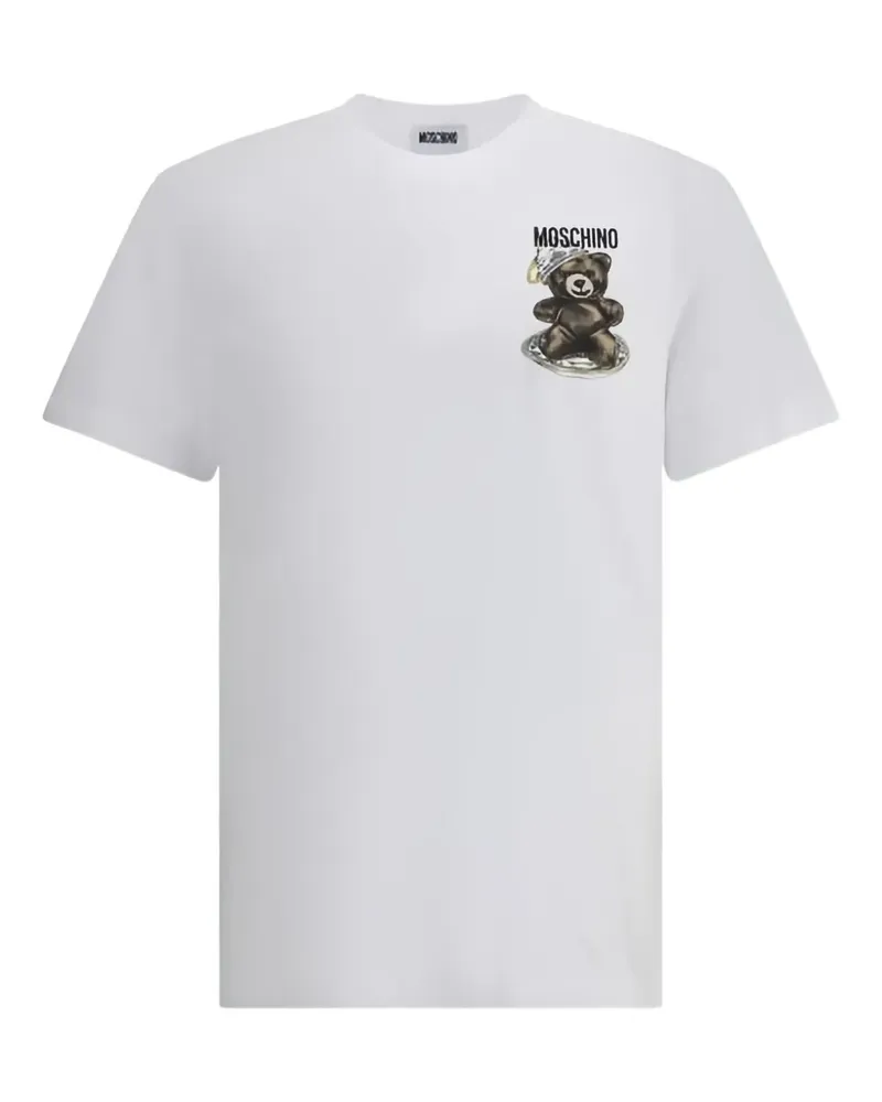 Moschino T-Shirt mit Teddy-Print - Weiß Weiß