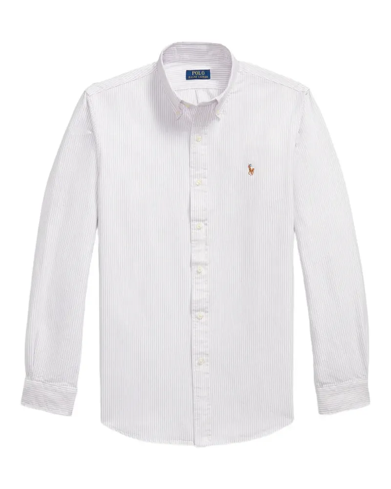 Ralph Lauren Gestreiftes Oxford-Hemd - Weiß Weiß