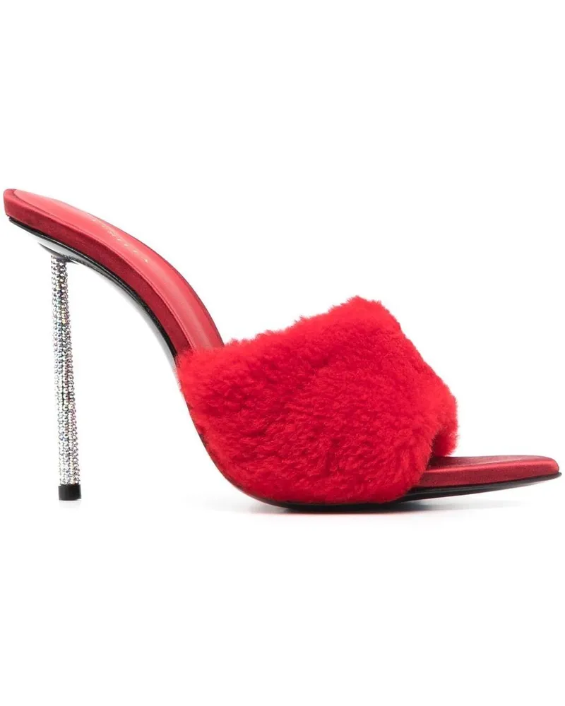 Le Silla Pantoletten mit Strass 115mm - Rot Rot
