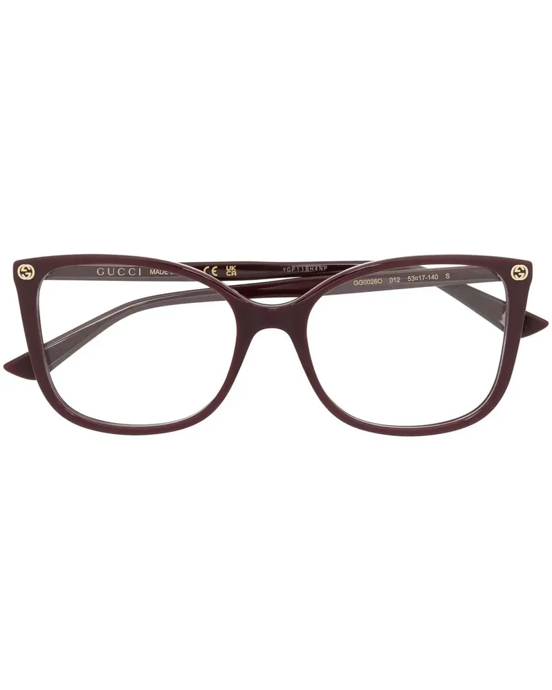 Gucci Brille mit Cat-Eye-Gestell - Rot Rot