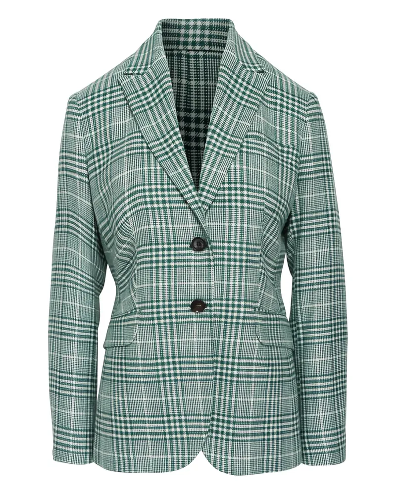 Kiton Geknöpftes Sakko mit Karomuster - Grün Grün
