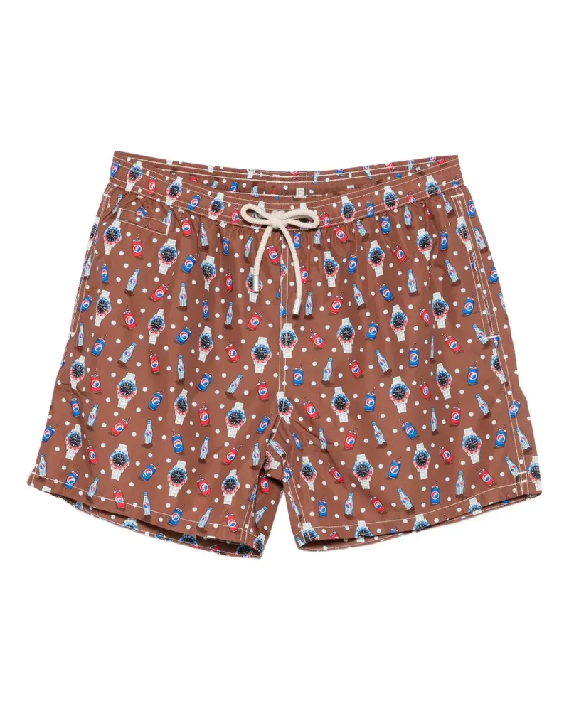 MC2 Saint Barth graphic-print drawstring swim shorts - Braun Braun