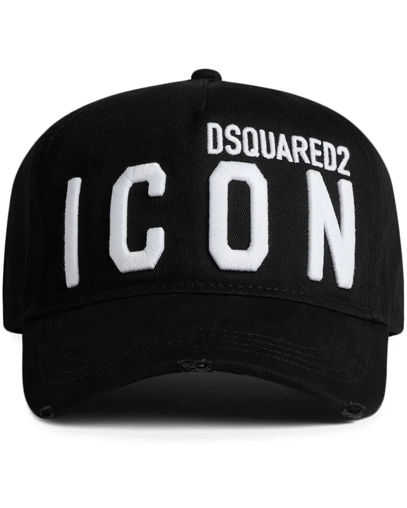 Dsquared2 Baseballkappe mit Logo-Stickerei - Schwarz Schwarz