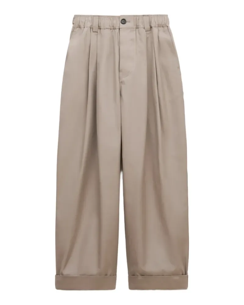 Marni Graue Stoffhose mit Falten - Nude Nude