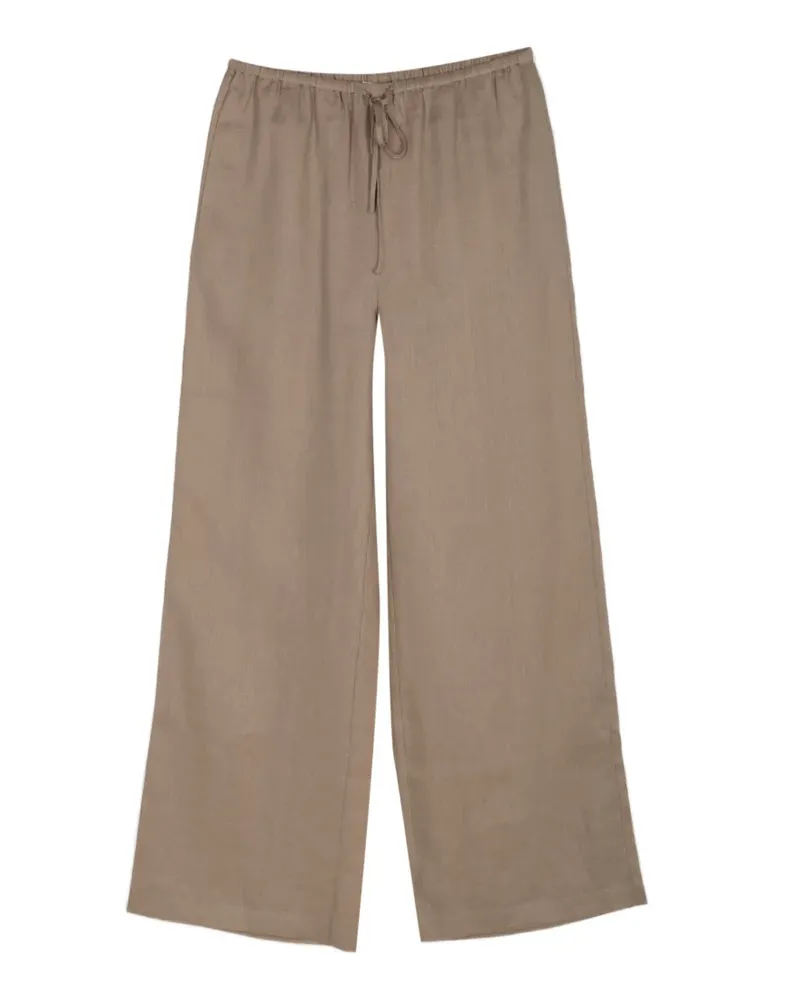 Frame Denim drawstring linen trousers - Nude Nude