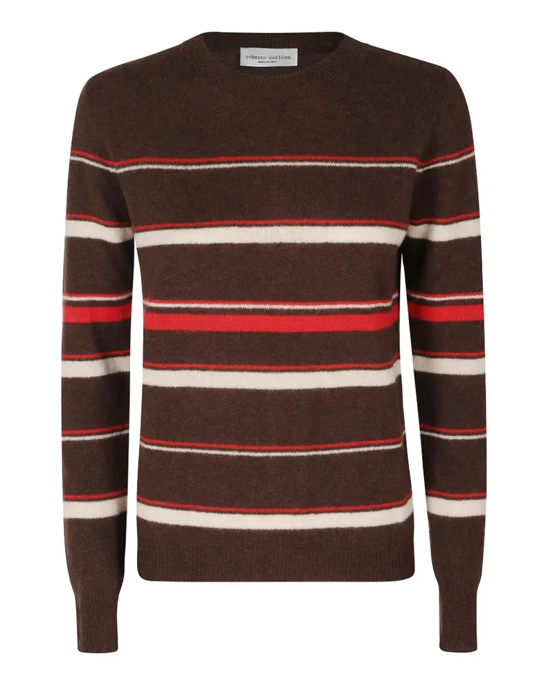 Roberto Collina Gestreifter Pullover - Braun Braun