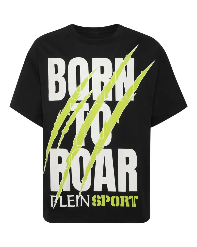 Philipp Plein Roar T-Shirt mit Klauen-Print - Schwarz Schwarz