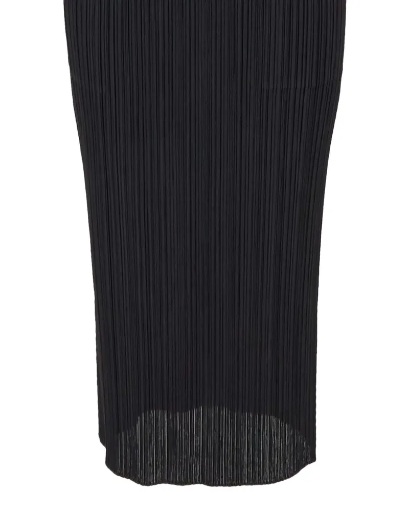 Issey Miyake Midirock mit Falten - Schwarz Schwarz