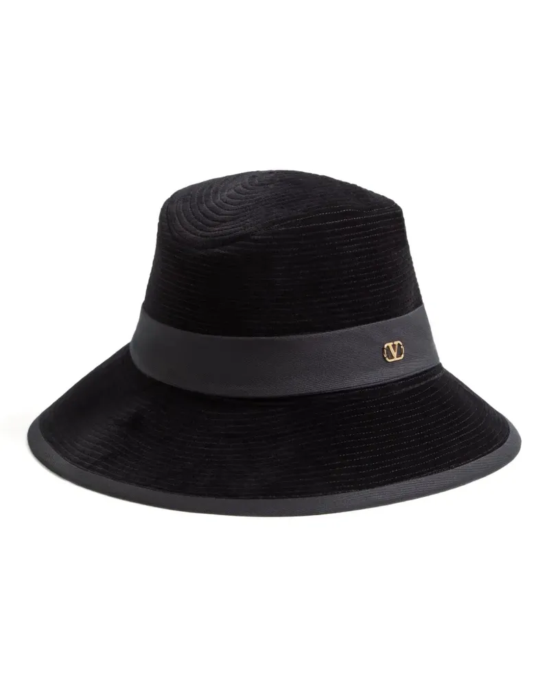 Valentino Garavani VLogo Signature Hut aus Samt - Schwarz Schwarz