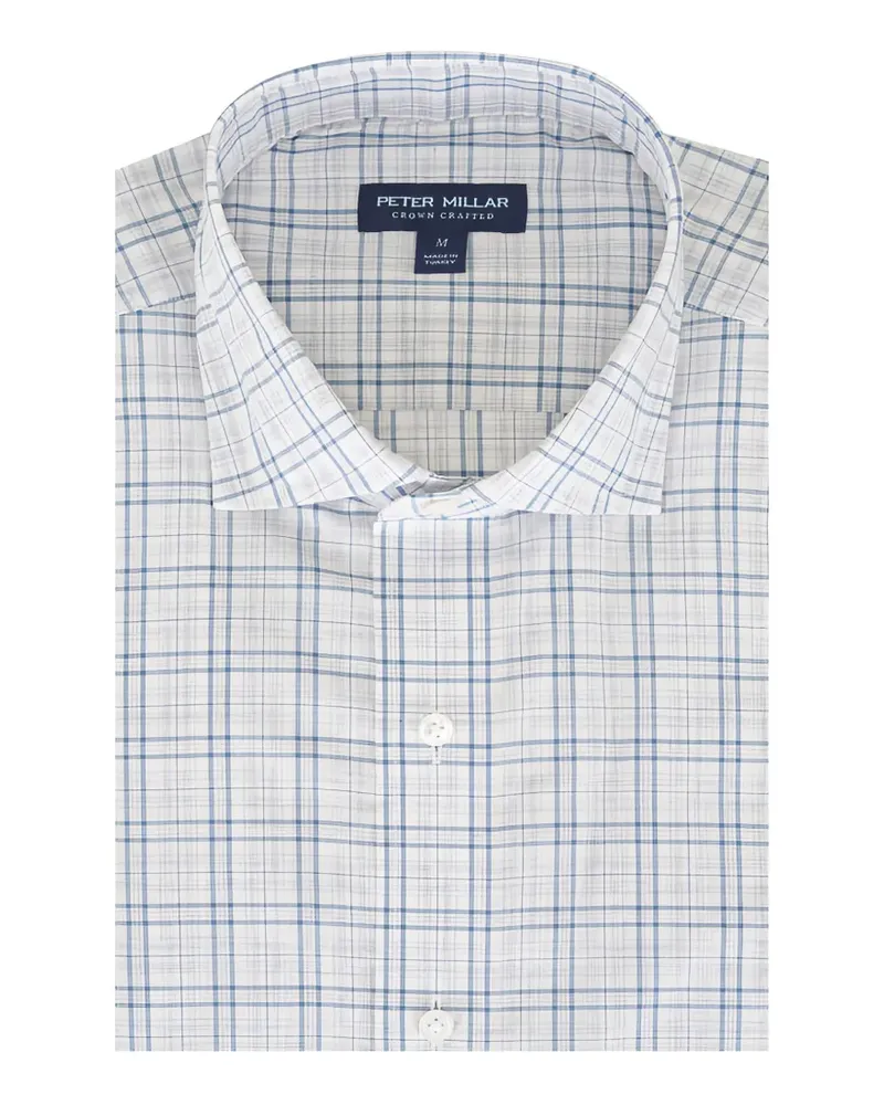 Peter Millar Kariertes Pietro Hemd - Weiß Weiß